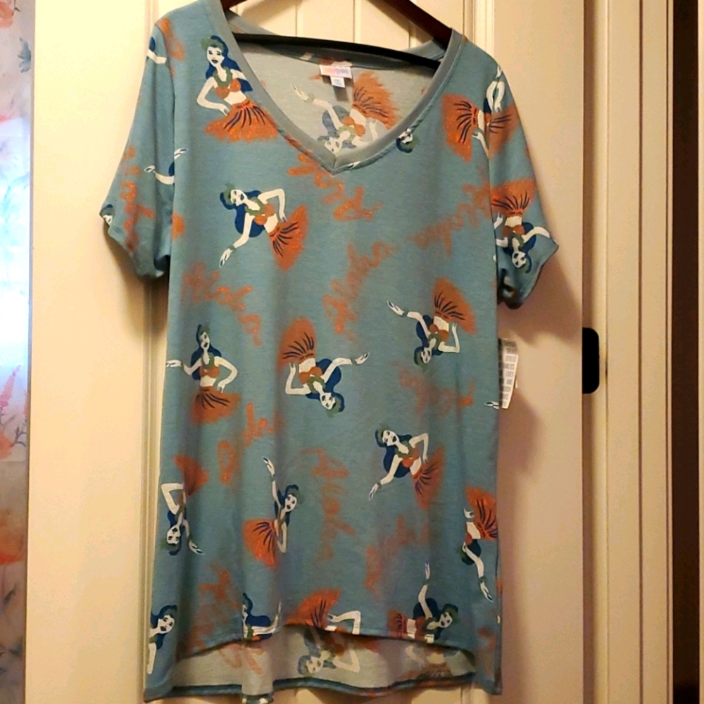 LuLaRoe Christy Hula Girl Aloha Hawaii